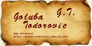 Goluba Todorović vizit kartica
